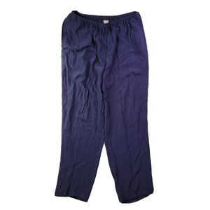J. Jill Women's Plus 2X Navy Lightweight Elastic Drawstring Waist Pants Pockets